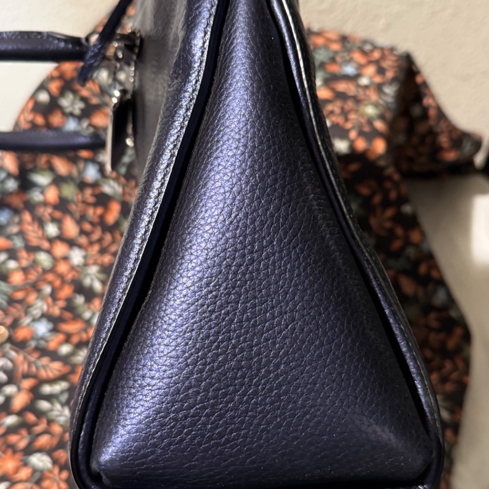 Coach Blue Shimmer Glimmer Metallic Satchel Rare Htf BNNU NWOT - Picture 8 of 14